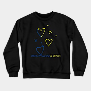 Pretty Down With Love World Down Syndrome Awareness Day Crewneck Sweatshirt